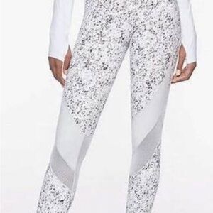 Athleta White and Gray Patterned Leggings